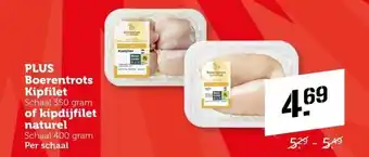 Coop PLUS Boerentrots Kipfilet of kipdijfilet naturel aanbieding