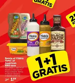 Coop Remia of Yildriz Tafel of American BBQ saus aanbieding