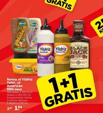 Coop Remia of Yildriz Tafel of American BBQ saus aanbieding