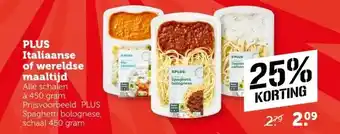 Coop PLUS Italiaanse of wereldse maaltijd aanbieding