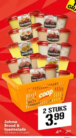 Coop Johma Brood & toastsalade aanbieding