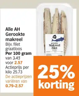 Albert Heijn Alle AH Gerookte makreel aanbieding