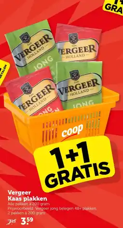 Coop Vergeer Kaas plakken aanbieding