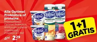 Coop Alle Optimel Probiotica of proteïne aanbieding