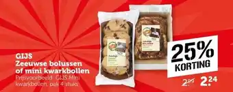 Coop GIJS Zeeuwse bolussen of mini kwarkbollen aanbieding
