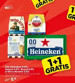 Coop Alle Heineken 0.0%, Amstel 0.0%, Brand 0.0% of Birra Moretti 0.0% aanbieding