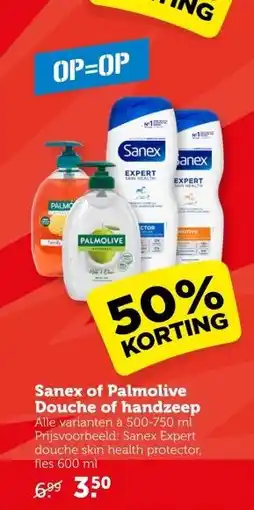 Coop Sanex of Palmolive Douche of handzeep aanbieding