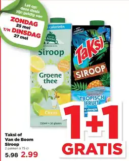 PLUS Taksi of Van de Boom Siroop aanbieding