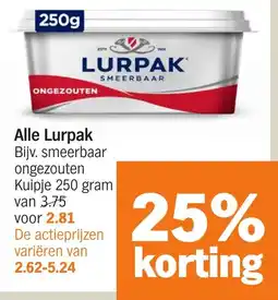 Albert Heijn Alle Lurpak aanbieding