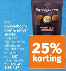 Albert Heijn Alle Kwekkeboom oven & airfyer snacks aanbieding
