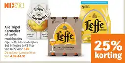 Albert Heijn Alle Tripel Karmeliet of Leffe multipacks aanbieding