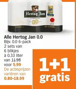 Albert Heijn Alle Hertog Jan 0.0 aanbieding