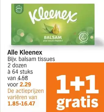 Albert Heijn Alle Kleenex aanbieding
