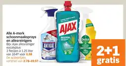 Albert Heijn Alle A-merk schoonmaaksprays en allesreinigers aanbieding