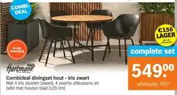 Albert Heijn Combideal diningset hout  Iris zwart aanbieding