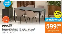 Albert Heijn Combideal diningset 170 zwart  Iris zand aanbieding