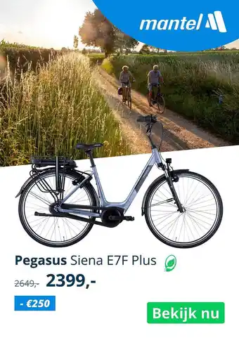 Mantel Pegasus Siena E7F Plus Fiets aanbieding