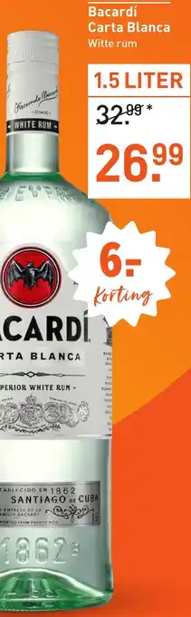 Albert Heijn Bacardí Carta Blanca Witte rum aanbieding
