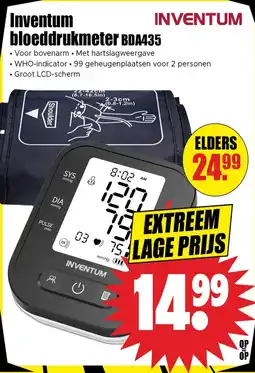 Dirk Inventum bloeddrukmeter BDA435 aanbieding