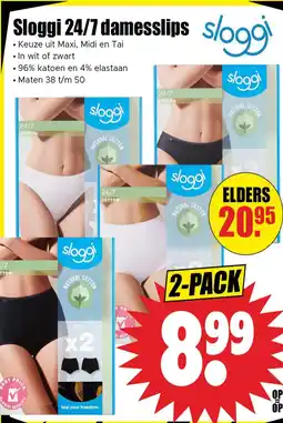 Dirk Sloggi 24/7 damesslips aanbieding