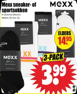Dirk Mexx sneaker of sportsokken aanbieding
