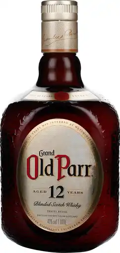 Drankdozijn Old Parr 12 years 1LTR aanbieding