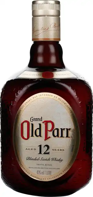 Drankdozijn Old Parr 12 years 1LTR aanbieding