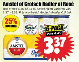Dirk Amstel of Grolsch Radler of Rosé aanbieding