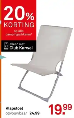 Karwei Klapstoel opvouwbaar aanbieding