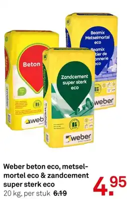 Karwei Weber beton eco, metsel mortel eco & zandcement super sterk eco aanbieding