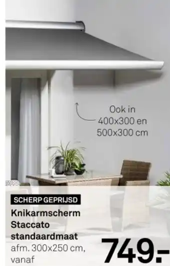 Karwei Knikarmscherm Staccato standaardmaat aanbieding