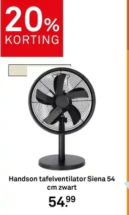 Karwei Handson tafelventilator Siena zwart aanbieding