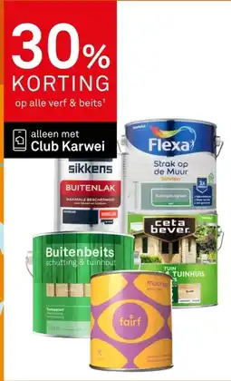 Karwei op alle verf & beits¹ aanbieding