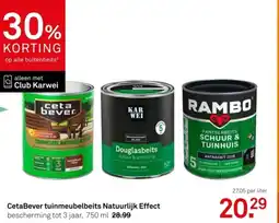 Karwei CetaBever tuinmeubelbeits Natuurlijk Effect aanbieding