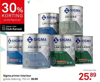 Karwei Sigma primer interieur aanbieding