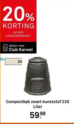 Karwei Compostbak zwart kunststof aanbieding