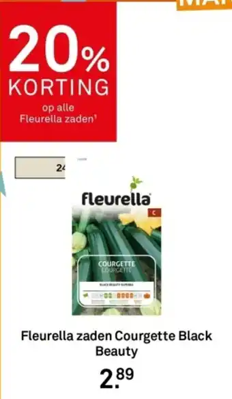 Karwei Fleurella zaden Courgette Black Beauty aanbieding
