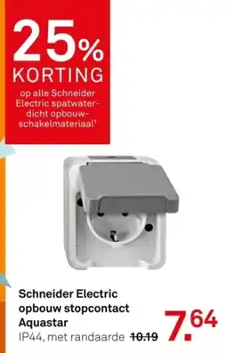 Karwei Schneider Electric opbouw stopcontact Aquastar aanbieding