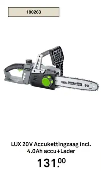 Karwei LUX 20V Accukettingzaag aanbieding