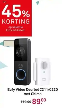 Karwei Eufy Video Deurbel C211/C220 met Chime aanbieding