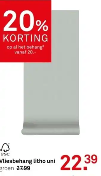 Karwei Vliesbehang litho uni aanbieding
