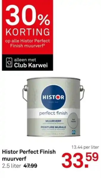 Karwei Histor Perfect Finish muurverf aanbieding