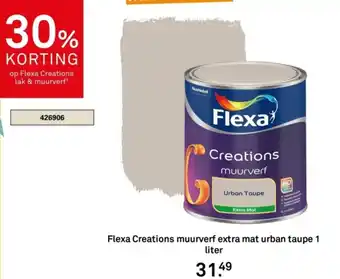 Karwei Flexa Creations muurverf extra mat urban taupe aanbieding