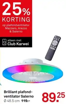 Karwei Brilliant plafond ventilator Salerno aanbieding