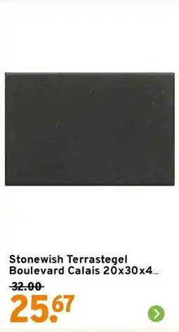 GAMMA Stonewish Terrastegel Boulevard Calais 20x30x4 cm aanbieding