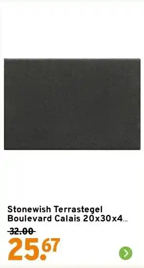 GAMMA Stonewish Terrastegel Boulevard Calais 20x30x4 cm aanbieding
