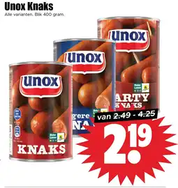 Dirk Unox Knaks aanbieding