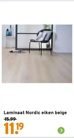 GAMMA Laminaat Nordic eiken beige aanbieding