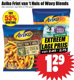 Dirk Aviko Friet van 't Huis of Wavy Blends aanbieding