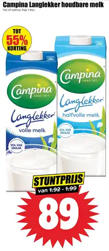 Dirk Campina Langlekker houdbare melk aanbieding